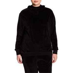 Zella velour pullover hoodie size XS black